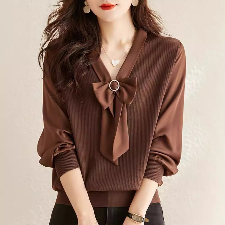 New V-neck Short Temperament Base Sweater