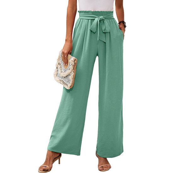 Knotted Commuter Wide Leg Pants Casual