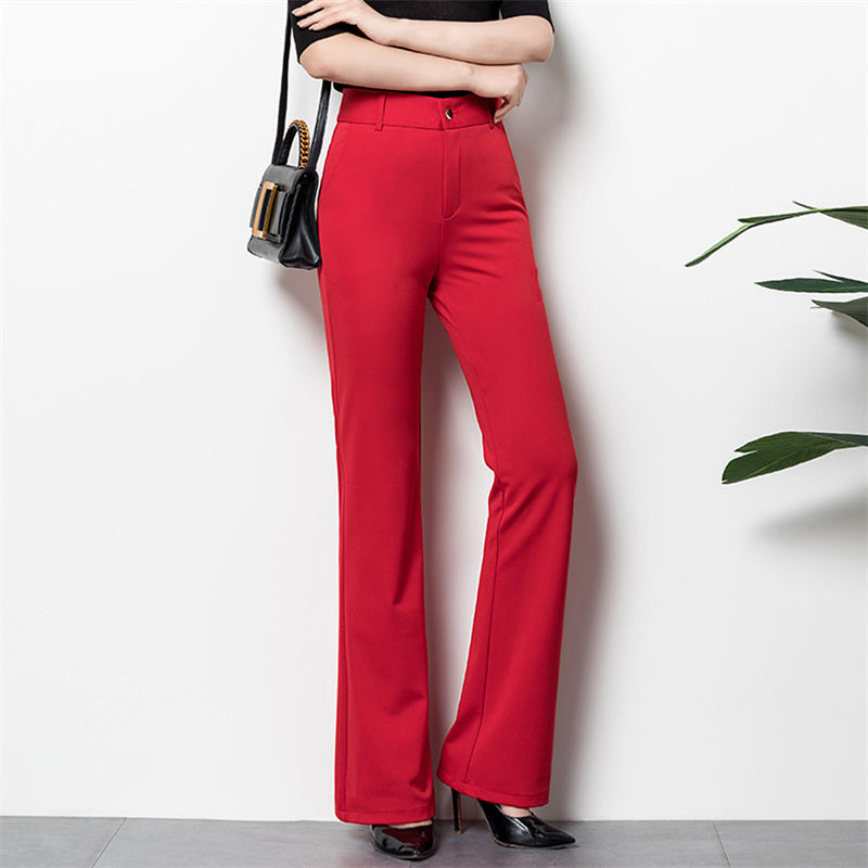 Straight Flared Trousers Are Tall And Thin OL Women's Trousers