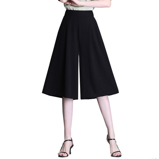 Women's Chiffon High Waist Wide Leg Pants Thin Loose Slimming