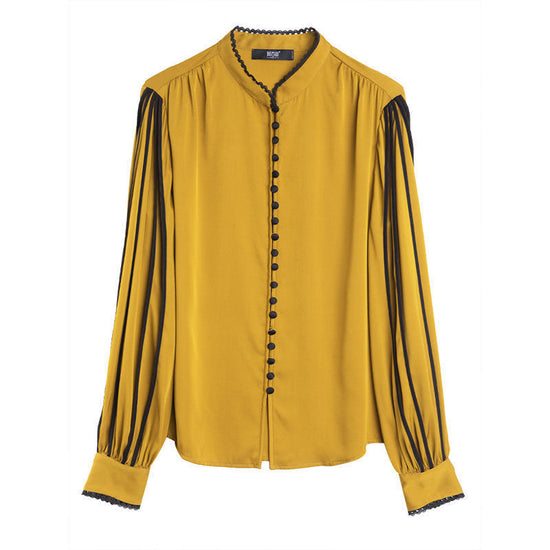 Women's Long Sleeve Solid Color Heavy Shirt