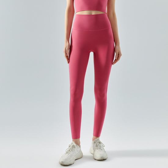 Nude Feel High Waist Belly Contracting Yoga Pants Double-sided Brushed Fitness
