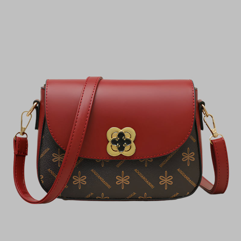 Women's Printed Contrast Color Small Bag