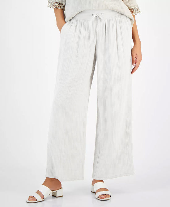 New Casual Loose Pockets Cotton And Linen Casual Pants