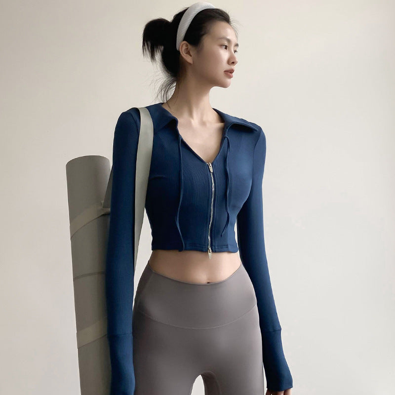 Autumn And Winter Yoga Jacket Running Quick-drying Long Sleeve