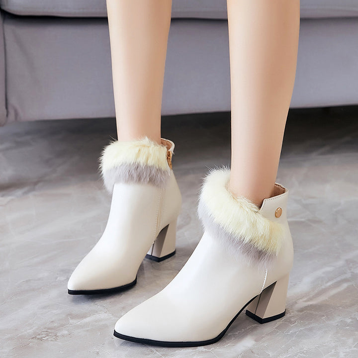 Size 35-40 Womens Boots Winter Female Leather Martin Botas