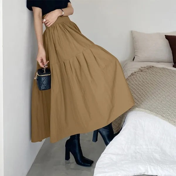 Women's Elastic Waist Fashion Pleated Loose Dress