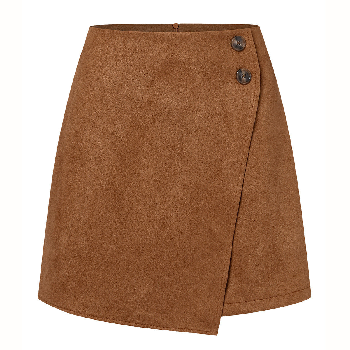 Women's Autumn And Winter Suede Irregular Skirt
