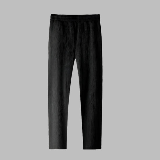 Summer Men's Breathable Solid Color Trousers Plus Size Loose Casual Pants