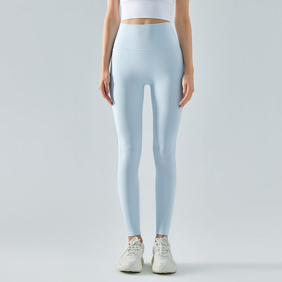 Nude Feel High Waist Belly Contracting Yoga Pants Double-sided Brushed Fitness