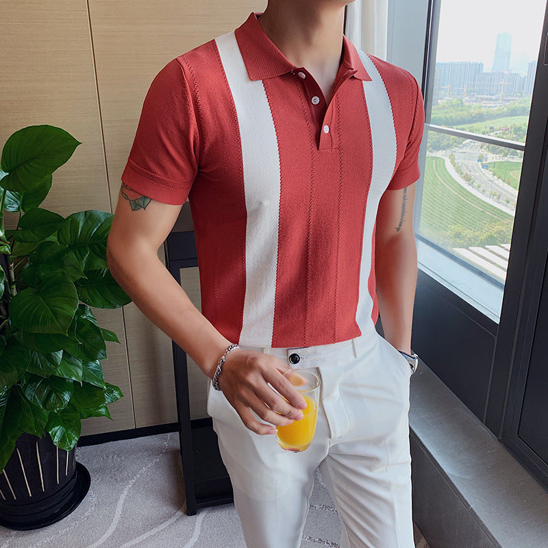 Summer Sportsman Short-sleeved Knitted Casual POLO Shirt