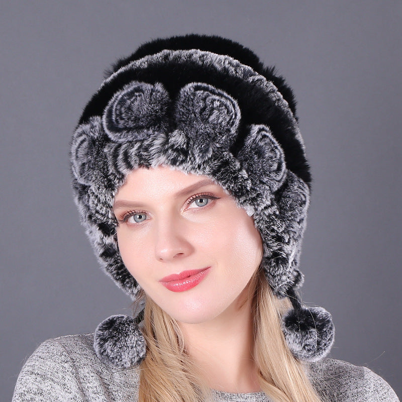 Warm And Thick Earmuffs Knitted Woolen Hats