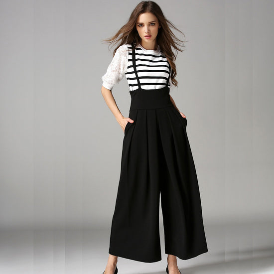 Long String High Waistband Wide Leg Pants