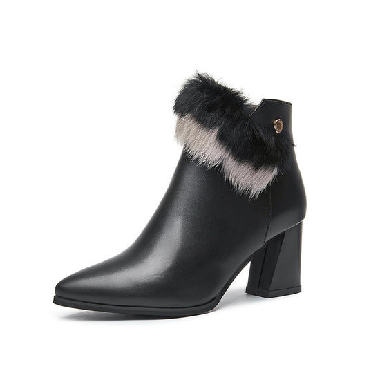 Size 35-40 Womens Boots Winter Female Leather Martin Botas
