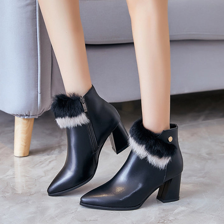Size 35-40 Womens Boots Winter Female Leather Martin Botas