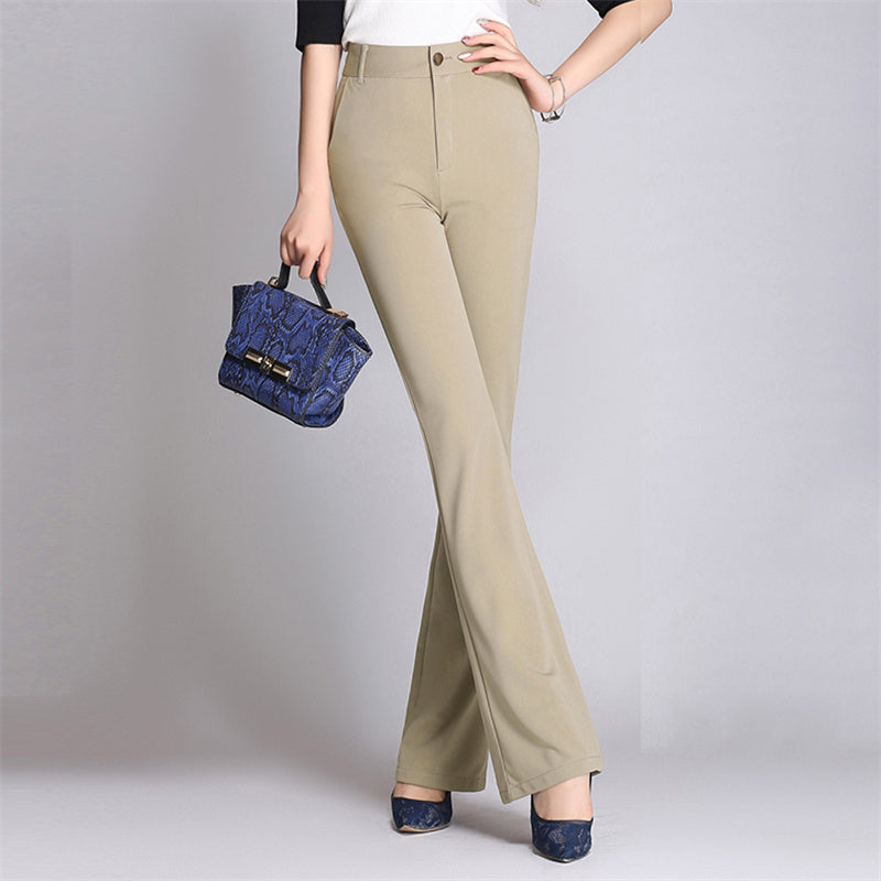 Straight Flared Trousers Are Tall And Thin OL Women's Trousers