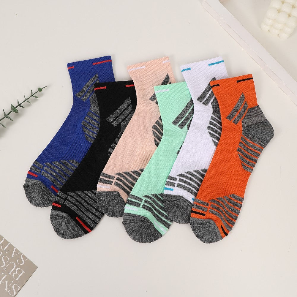 Padded Ankle Socks, 6 Pairs In A Pack. Sports Running Socks