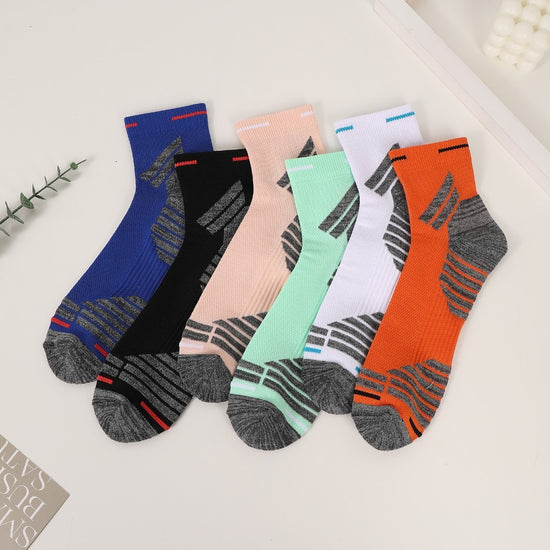 Padded Ankle Socks, 6 Pairs In A Pack. Sports Running Socks