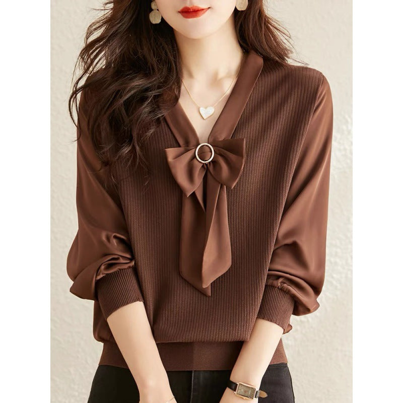 New V-neck Short Temperament Base Sweater